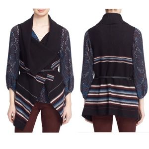 Joie Ligiere B Print Wool Wrap Vest Size S NEW